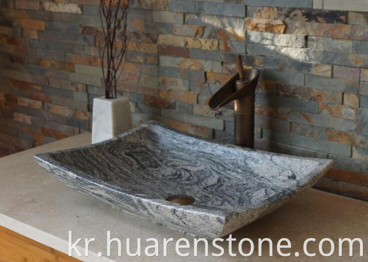 grey stone vessel sinks